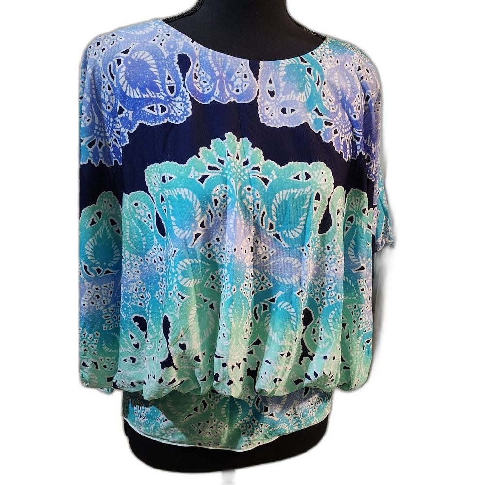 Style & Co multi colored top size medium